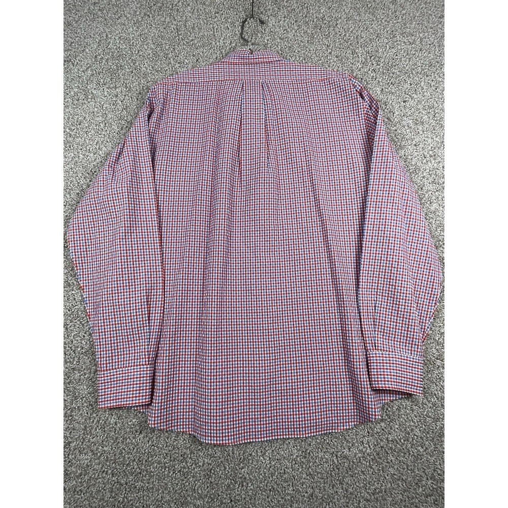 Vineyard Vines Shirt Mens Large Red Blue Performance Seersucker Slim Fit Murray - Picture 7 of 8